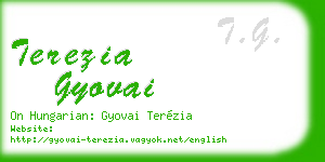 terezia gyovai business card